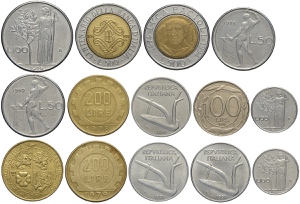 Repubblica Italiana, Monetazione in Lire ... 