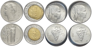 Repubblica Italiana e San Marino, Lotto di 4 ... 