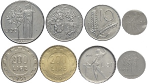 Repubblica Italiana, Monetazione in Lire ... 