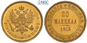 Finland, Nicholas II (1894-1917), 20 Markkaa ... 
