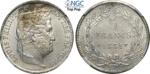 France, Louis Philippe (1830-1848), 5 Francs ... 