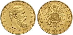 Germany Prussia, Friedrich III (1888), 10 ... 