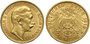 Germany Prussia, Wilhelm II (1888-1918), 20 ... 