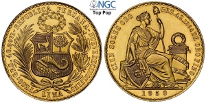 Perù, Republic, 100 Soles 1950, first year ... 