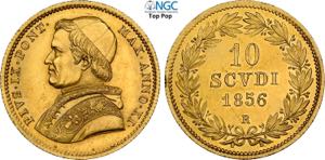 Roma, Pio IX (1846-1870), 10 Scudi 1856-XI, ... 