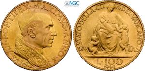 Città del Vaticano, Pio XI (1929-1938), 100 ... 