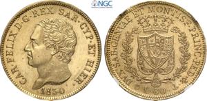 Savoia, Carlo Felice (1821-1831), 80 Lire ... 