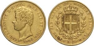 Savoia, Carlo Alberto (1831-1849), 20 Lire ... 