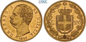 Regno dItalia, Umberto I (1878-1900), 100 ... 