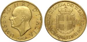 Umberto II (1946), Medaglia in oro da 100 ... 