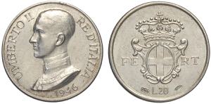 Umberto II (1946), Gettone da 20 Lire 1946, ... 
