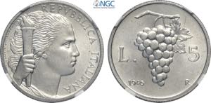 Repubblica Italiana, Monetazione in Lire ... 