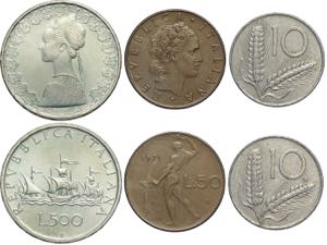 Repubblica Italiana, Monetazione in Lire ... 