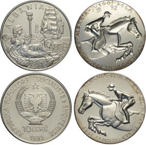 Albania, Fourth Republic (1990-), Set 10 ... 