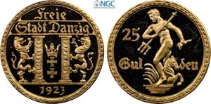 Danzig, Free City (1920-1939), 25 Gulden ... 