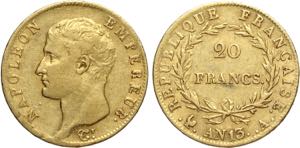 France, Napoleon I (1799-1814), 20 Francs AN ... 