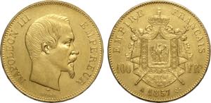 France, Napoleon III (1852-1870), 100 Francs ... 