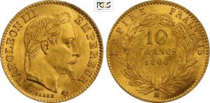 France, Napoleon III (1852-1870), 10 Francs ... 