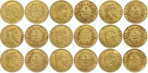 France, Napoleon III (1852-1870), Lot of 9 ... 