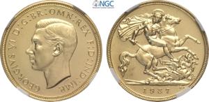 Great Britain, George VI (1936-1952), Half ... 