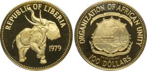 Liberia, Republic (1847-), 100 Dollars 1979, ... 