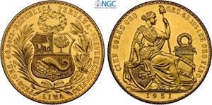 Perù, Republic (1882-), 100 Soles 1951, ... 