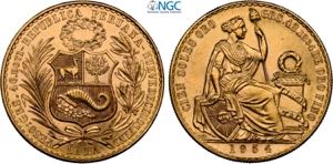 Perù, Republic (1882-), 100 Soles 1954, ... 