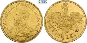 Romania, Carol I (1866-1914), 12,5 Lei 1906, ... 