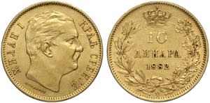 Serbia, Milan Obrenovich IV (1868-1889), 10 ... 