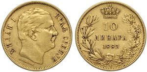 Serbia, Milan Obrenovich IV (1868-1889), 10 ... 