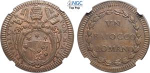 Roma, Pio VI (1775-1799), Baiocco anno IX, ... 