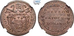 Roma, Pio VI (1775-1799), 1/2 Baiocco anno ... 