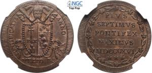 Roma, Pio VII (1800-1823), 1/2 Baiocco ... 