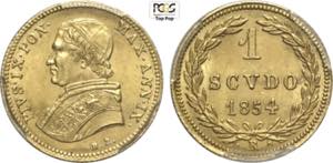 Roma, Pio IX (1846-1870), Scudo doro ... 