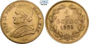 Roma, Pio IX (1846-1870), Scudo doro largo ... 