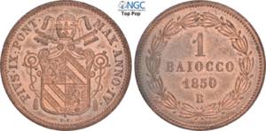 Roma, Pio IX (1846-1870), Baiocco 1850-IV, ... 