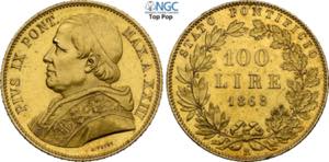 Roma, Pio IX (1846-1870), 100 Lire ... 