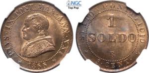 Roma, Pio IX (1846-1870), Soldo da 5 ... 