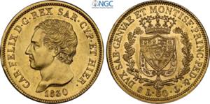 Savoia, Carlo Felice (1821-1831), 80 Lire ... 