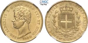 Savoia, Carlo Alberto (1831-1849), 20 Lire ... 