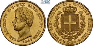 Savoia, Carlo Alberto (1831-1849), 20 Lire ... 