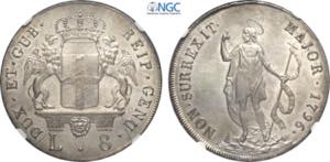 Genova, Repubblica (1528-1797), 8 Lire 1796, ... 