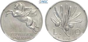 Repubblica Italiana, Monetazione in Lire ... 