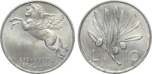 Repubblica Italiana, Monetazione in Lire ... 