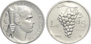 Repubblica Italiana, Monetazione in Lire ... 