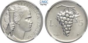 Repubblica Italiana, Monetazione in Lire ... 