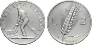 Repubblica Italiana, Monetazione in Lire ... 