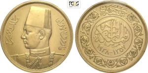Egypt, Farouk (1936-1952), 500 Piastres ... 