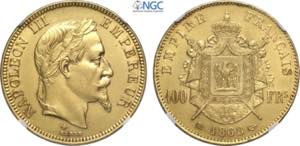 France, Napoleon III (1852-1870), 100 Francs ... 