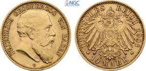 Germany Baden, Friedrich I (1852-1907), 10 ... 